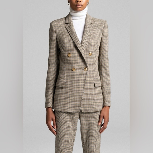 A.L.C. Double-Breasted Sedgwick Houndstooth Plaid Blazer - Size US 4 - Picture 9 of 15